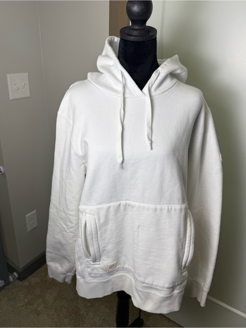 Globe Australia Heavyweight Hoodie Burly Clean White Mens Athleisure Skate Lg
